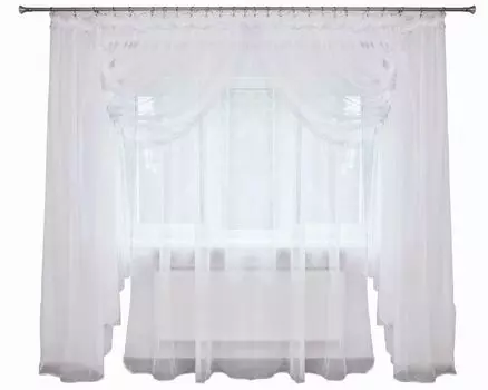 Готовая штора NICEA 500x150 Гардина Drapella, белый