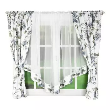 Готовая штора, плотная штора, комплект шарфов 6 шт, черный, затемняющий, магазин непрозрачный Sonstige