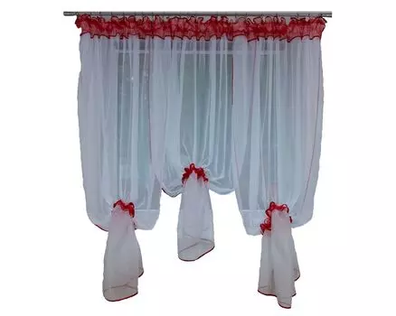 Готовая штора Португалия 400х170 красное вино Sonstige, красный