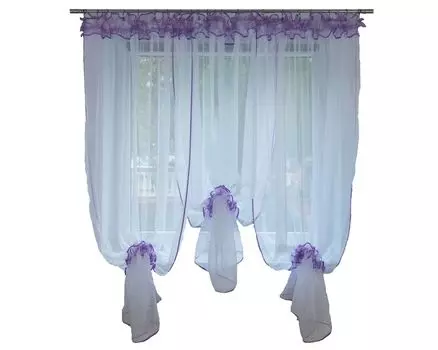 Готовая штора Португалия 400х170 синяя. Sonstige, светло-фиолетовый