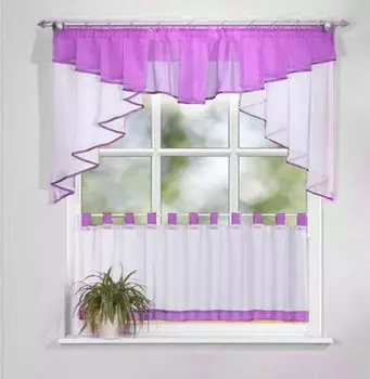 Готовая штора, занавеска, панно с цирконием, серебряная тесьма, белая, 120х250см. Inox Trade