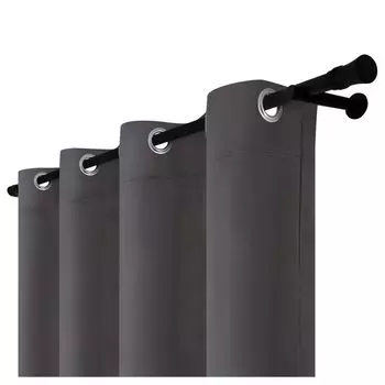 Готовая велюровая штора с люверсами 140х250 см кремовая непрозрачная штора для гостиной Voppi, серый