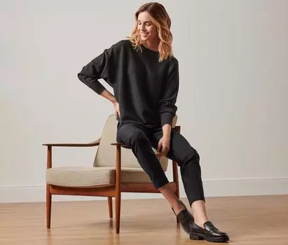 Готовые брюки Бенгалин Tchibo, черный