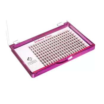 Готовые накладные ресницы, c-curl, 11 мм, 1 упаковка. Looksus Lashes Volume fans 3d