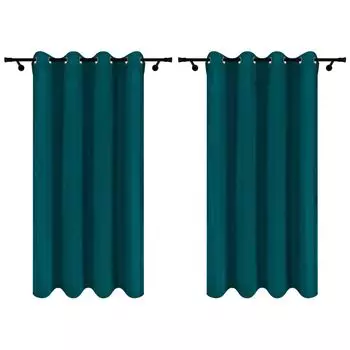 Готовые шторы из велюра с люверсами 140х280 см 2 шт горчично-желтые непрозрачные шторы Voppi