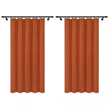 Готовые шторы из велюра с рюшовой лентой 140х260 см 2 шт. розовые пудрово-розовые непрозрачные шторы Voppi