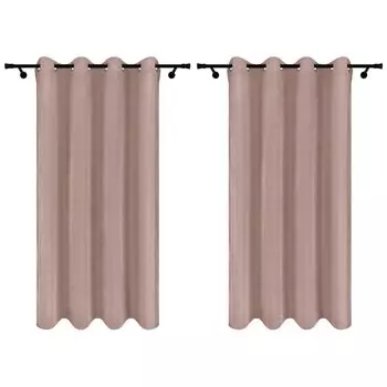 Готовые велюровые шторы с люверсами 140х260 см 2 шт. серые непрозрачные шторы Voppi, бирюзовый