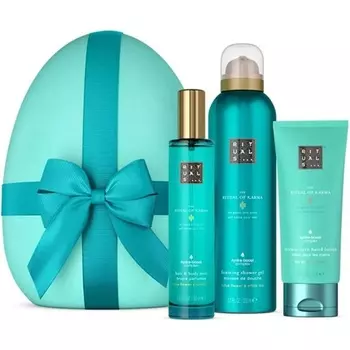 Gox Подарочный набор Rituals Of Karma Easter 2024 - Ritual Easter Egg: Пена для душа 200 мл, Лосьон для рук 70 мл, Парфюмированный спрей для тела и волос 50 мл