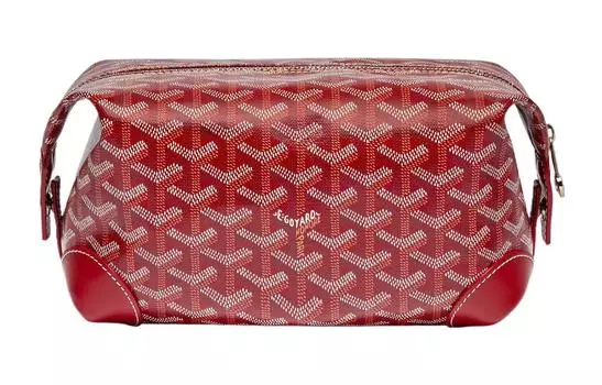 GOYARD Дорожная сумка-косичка из холста с кожей теленка, унисекс, красная