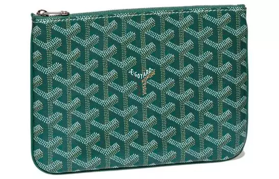 GOYARD Холщовая сумка SENAT с кожаной косметичкой, сумка для хранения, клатч-трубы унисекс, зеленый