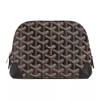 GOYARD Женская косметичка Vendme Canvas с телячьей кожей Dog's Teeth, черная