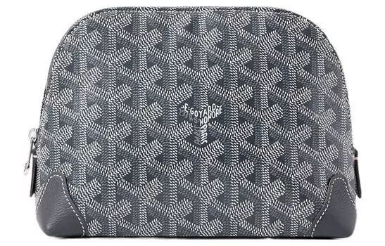 GOYARD Женская косметичка Vendme Canvas с телячьей кожей, серого цвета