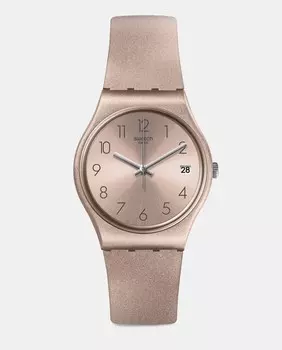 GP403 розовые силиконовые женские часы Swatch, розовый