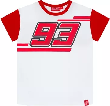 Футболка GP-Racing 93 Contrast Sleeves детская, белый/красный