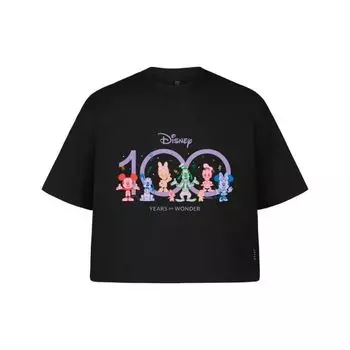 GQ Укороченная футболка Disney MickeyFriend, черная, размер S, Black