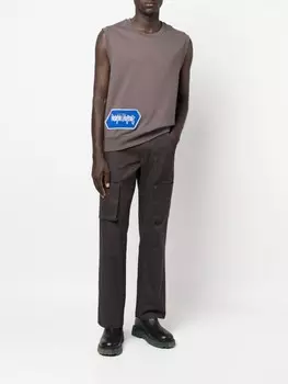 GR10K топ с нашивкой, серый