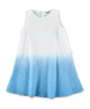 Градиентное льняное платье Il Gufo, мультиколор
