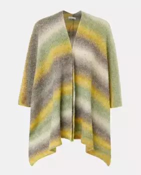 Градиентное женское пончо Green Coast, коричневый