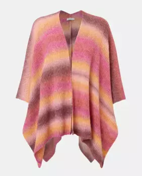 Градиентное женское пончо Green Coast, мультиколор