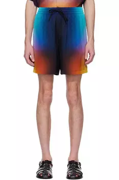 Градиентные шорты из шелка Casablanca, мультиколор