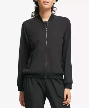 Графическая бомбер-куртка DKNY, черный