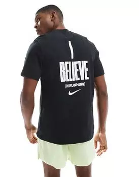 Графическая футболка черного цвета Nike Running