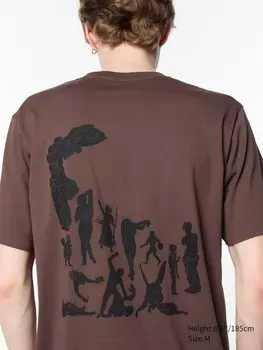 Графическая футболка discoveries of the louvre ut Uniqlo, коричневый