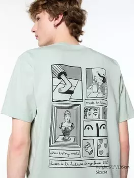 Графическая футболка discoveries of the louvre ut Uniqlo, зеленый