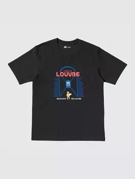 Графическая футболка discoveries of the louvre ut Uniqlo, цвет 09 черный