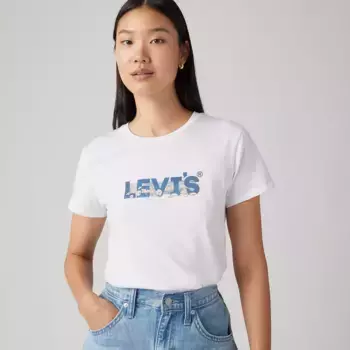 Графическая футболка Perfect Levi's, цвет Ocean Scene Hl Logo - White