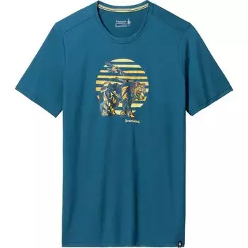 Графическая футболка с коротким рукавом Companion trek Smartwool, синий