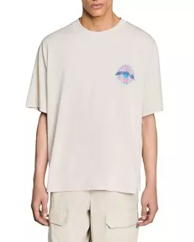 Графическая оверсайз футболка Sandro, белый