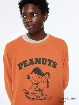 Графическая толстовка peanuts ut Uniqlo, оранжевый