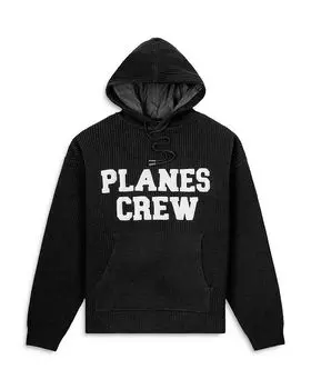 Графическая толстовка с капюшоном Paper Planes, черный
