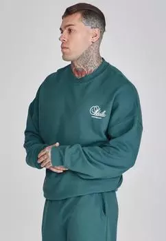Графический свитер SikSilk, зеленый