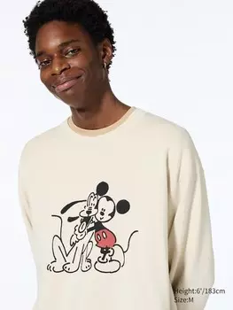 Графический свитшот magic for all от yu nagaba ut Uniqlo, бежевый