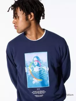 Графический свитшот ut archive louvre Uniqlo, синий