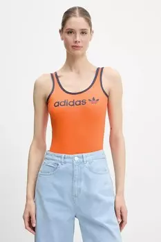Графический топ Adidas Originals, оранжевый