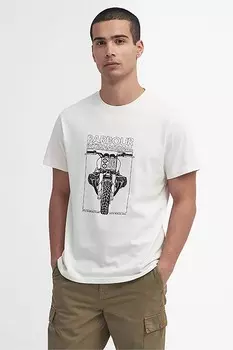 Графика гоночной трассы футболка Barbour International, белый