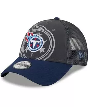 Графитовая регулируемая шапка Tennessee Titans Reflect 9FORTY для мальчиков и девочек New Era, серый