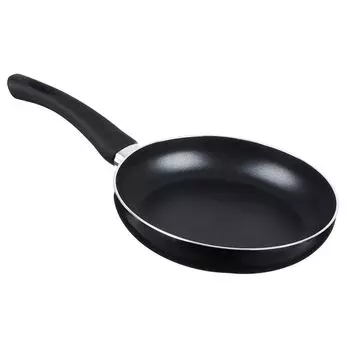 Графитовая сковорода Satoshi 28 см. Холодная на ощупь ручка без ПФАС, черный