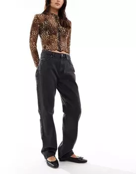 Графитово-черные джинсы прямого кроя Cotton:On original