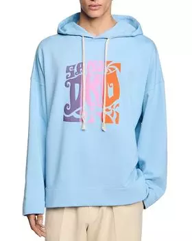 Графитовый оверсайз худи Sandro, синий