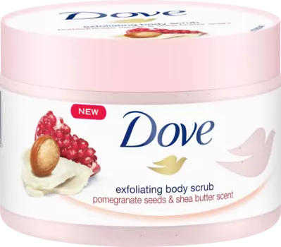 Гранатовый пилинг для тела amp Масло ши 225 мл. Dove