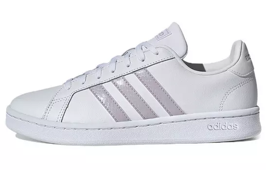 GRAND COURT Скейтбординговые туфли женские низкие белые/сиреневые Adidas Neo