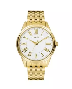 Грандиозные мужские часы из стали с 3 стрелками и золотым IP Viceroy, золотой