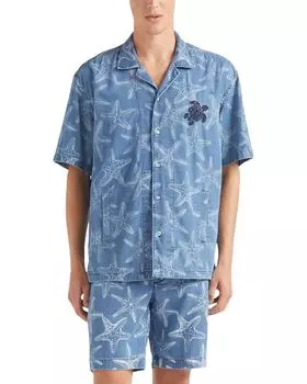 Граниерс Легкая Джинсовая Рубашка Кэмп Vilebrequin, синий