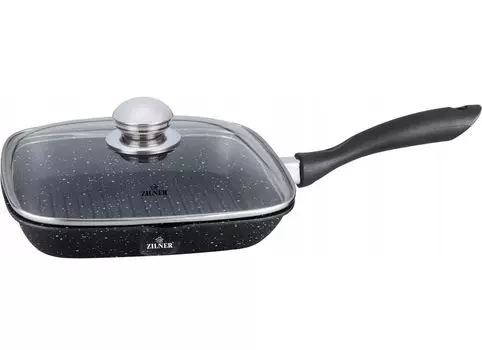 Гранитная сковорода-гриль 24 см с антипригарным покрытием Zilner Zl-7014