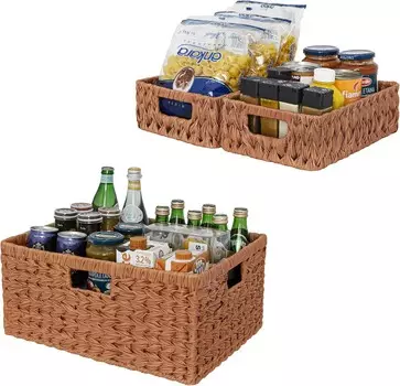 GRANNY SAYS Набор из 1 упаковки больших плетеных корзин для хранения и 2 небольших корзин для хранения с полками