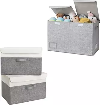 GRANNY SAYS Набор из 2 больших корзин для хранения и 1 очень больших корзин для хранения игрушек